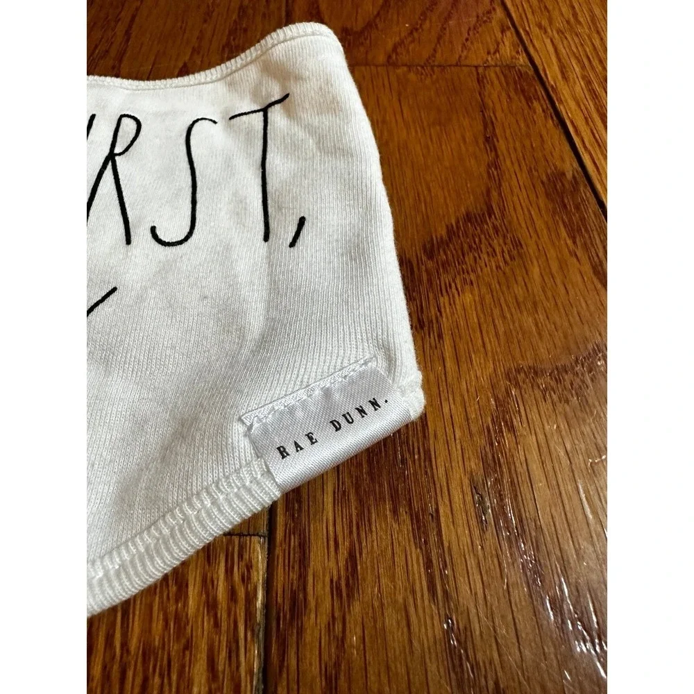 Rae Dunn Daddy Bandana Bib Set of 2  More please , But first milk  Material: 100